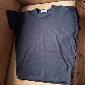 Rainmaker Kyoto black 100% cotton tshirt sculptural organic basic minimal ssense